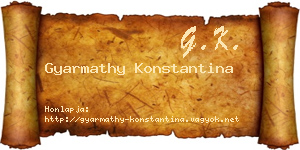 Gyarmathy Konstantina névjegykártya
